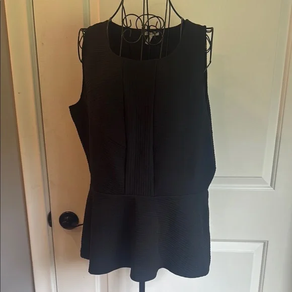 Maurices sleeveless peplum black top - Picture 3 of 5
